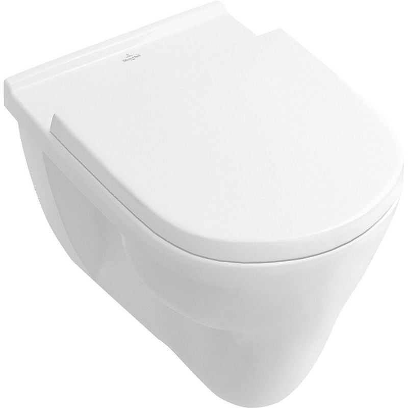 fond plat-WC V+B O.Novo, suspendu au mur, 360x360x560mm, blanc