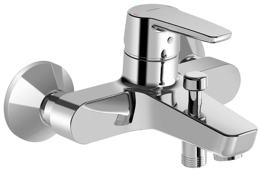 Mitigeur bain/douche apparent Hansa Hansapolo saillie 157 mm chromé