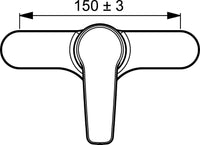 Mitigeur douche apparent Hansa Hansapolo saillie 145 mm chromé