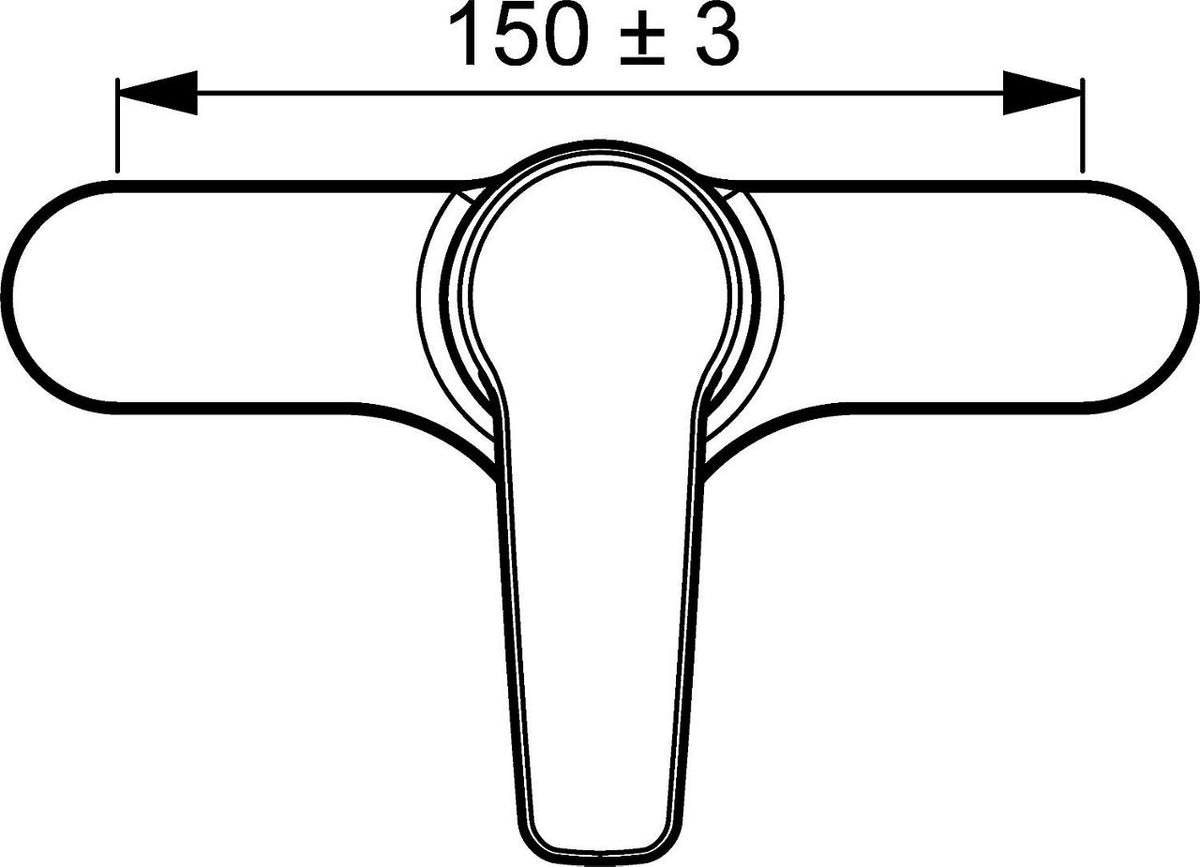 Mitigeur douche apparent Hansa Hansapolo saillie 145 mm chromé