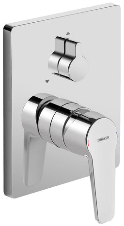 Mitigeur bain/douche encastré Hansa Hansapolo rosace 150x185 mm chromé