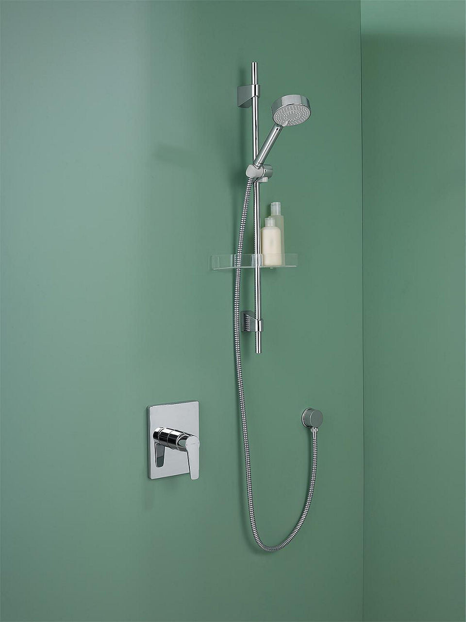 Mitigeur douche encastré Hansa Hansapolo rosace 150x185 mm chromé