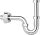 Siphon tubulaire pour lavabo ABS chromé