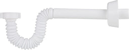 Siphon tubulaire flexible 230 mm 1 1/4"x32 mm PP/ABS blanc