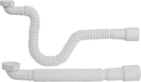 Tuyau de raccordement flexible 90° coude 1 1/2"x50/40mm Longueur 400-850mm