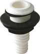 Adaptateur de réservoir DN20 (3/4") avec raccord de tuyau flexible, plastique blanc