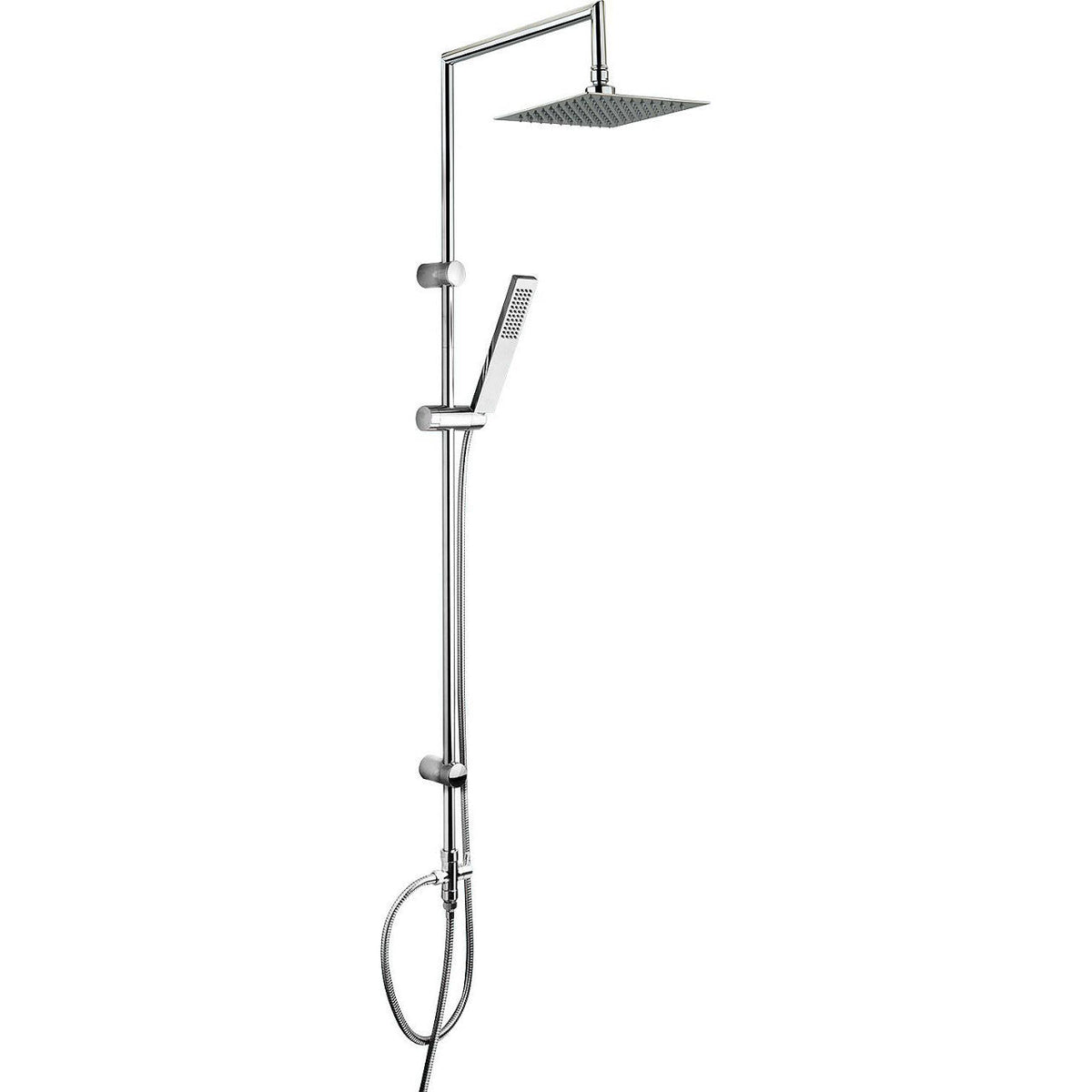 Colonne de douche Eskil avec douchette et pomme de tête 200x200mm chrome