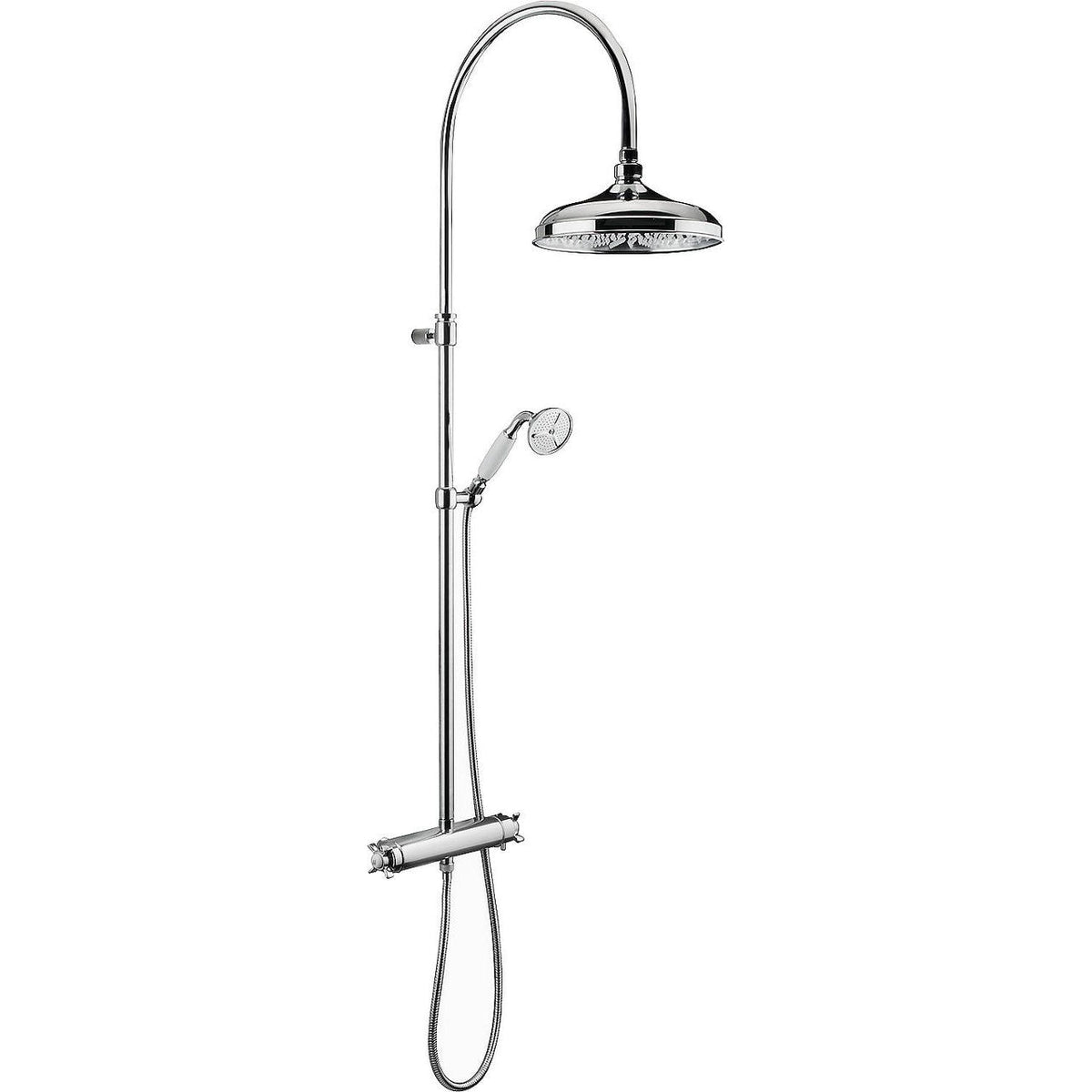 Esme Thermostat-Duschsäule mit Handbrause und Kopfbrause Ø 250 mm, Chrom