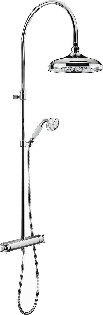 Esme Thermostat-Duschsäule mit Handbrause und Kopfbrause Ø 250 mm, Chrom