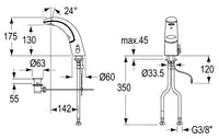 Mitigeur de lavabo électronique Conti Conti+ chromé