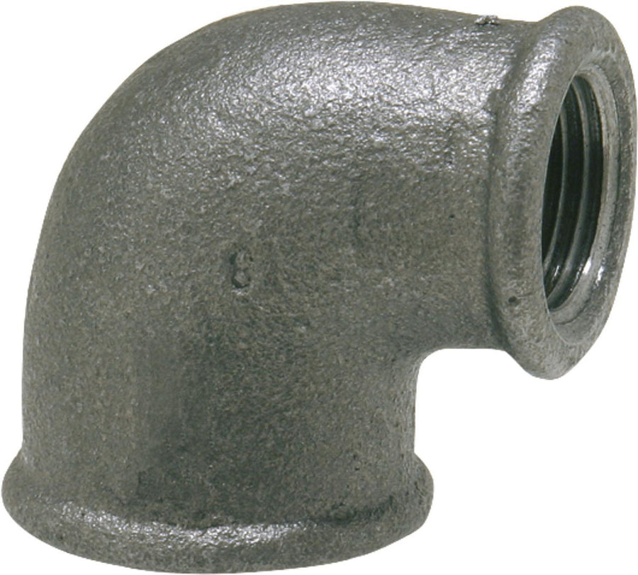 Raccord en fonte malléable, noir Coude réduit 90° (Femelle x Femelle) Type 90 R (F/F) [93 087 47]