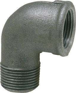 Raccord en fonte malléable, noir Raccord coudé (FF x Mâle) type 98 (F/M) [93 087 56]