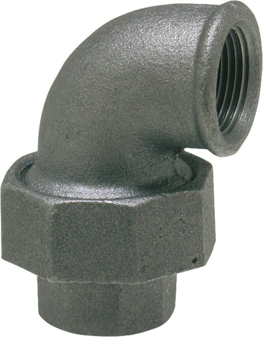 Raccord en fonte malléable, noir Raccord coudé (FF x Mâle) type 98 (F/F) [93 087 63]