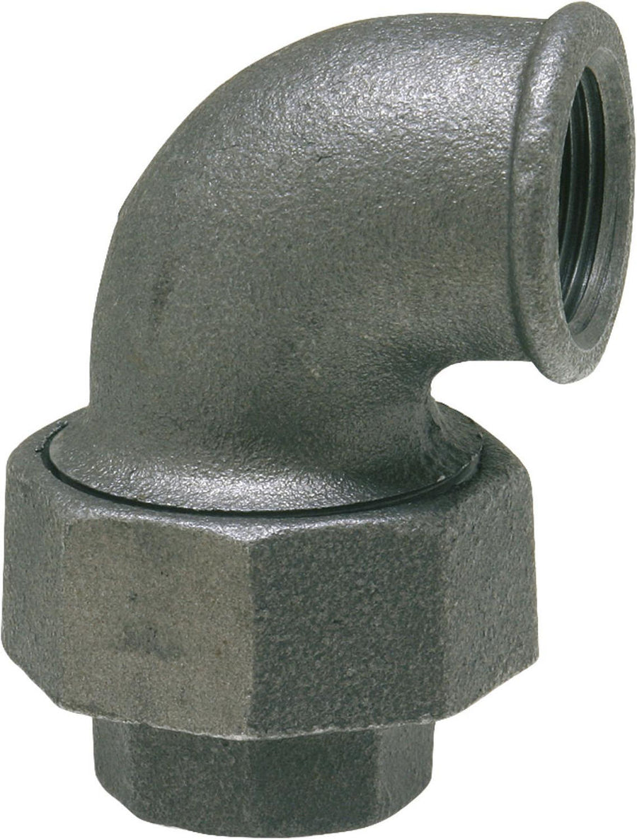 Raccord en fonte malléable, noir Raccord coudé (FF x Mâle) type 98 (F/F) [93 087 69]