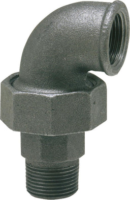 Raccord en fonte malléable, noir Raccord coudé (FF x Mâle) type 98 (F/M) [93 087 77]