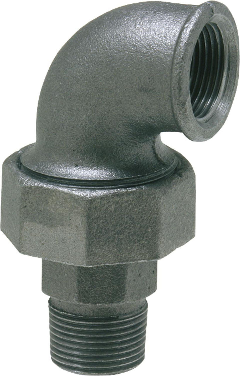 Raccord en fonte malléable, noir Raccord coudé (FF x Mâle) type 98 (F/M) [93 087 84]