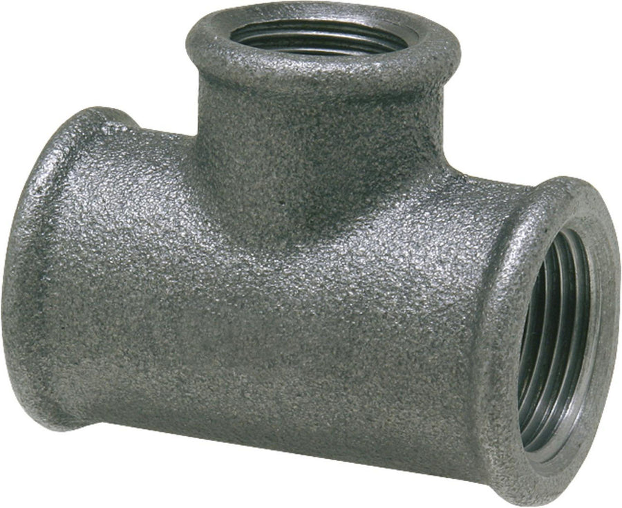 Raccord en fonte malléable, noir Pièce en T réduite à 90° (Femelle) Type 130 R dès 90 [93 088 03]