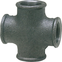 Raccord en fonte malléable noir Raccord en croix 90° (Femelle) type 180