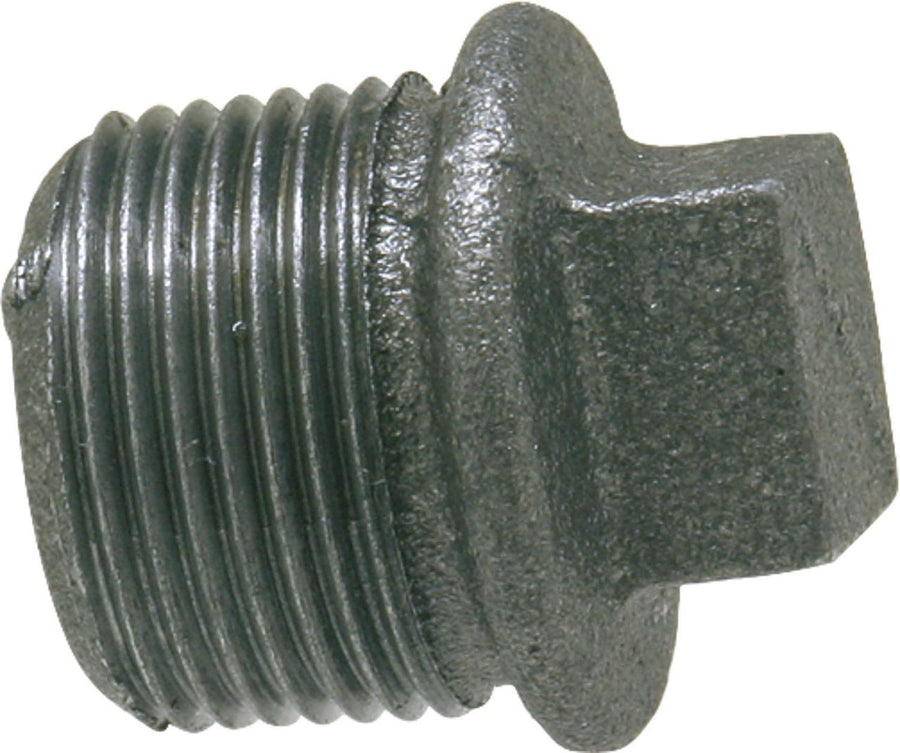 Raccord en fonte malléable, noir Bouchon avec collerette (Mâle) Type 290