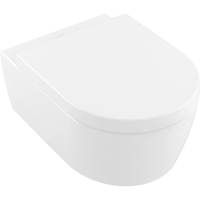 Pack combiné V&B Avento WC suspendu à fond creux sans bride de rinçage + Abattant WC fermeture douce, blanc