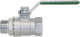 Robinet à boisseau sphérique eau potable Giacomini femelle × mâle, poignée à levier acier
