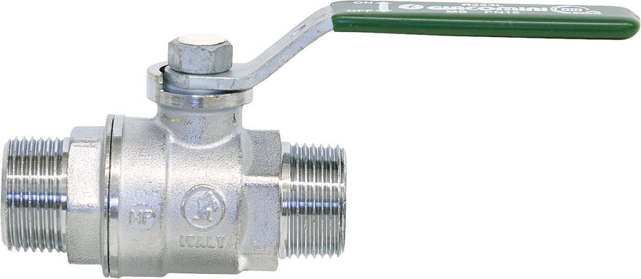Robinet à boisseau sphérique eau potable Giacomini mâle × mâle, poignée à levier acier