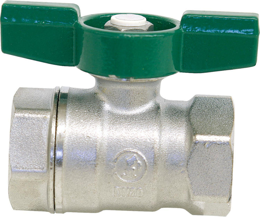 Robinet à boisseau sphérique eau potable Giacomini femelle × femelle, poignée papillon
