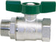 Robinet à boisseau sphérique eau potable Giacomini femelle × mâle, poignée papillon