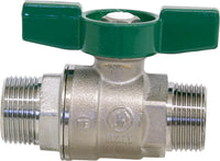 Robinet à boisseau sphérique eau potable Giacomini mâle × mâle PN 16, poignée papillon