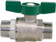 Robinet à boisseau sphérique eau potable Giacomini mâle × mâle PN 16, poignée papillon