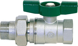 Robinet à boisseau sphérique eau potable Giacomini femelle × mâle avec raccord union amovible, poignée papillon