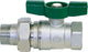 Robinet à boisseau sphérique eau potable Giacomini femelle × mâle avec raccord union amovible, poignée papillon