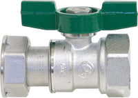 Robinet à boisseau sphérique eau potable Giacomini femelle × écrou tournant, poignée papillon