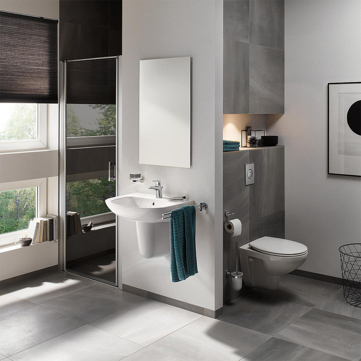 Mitigeur de lavabo Grohe Bauflow saillie 91mm chromé