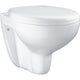 WC suspendu à fond creux Grohe Bau L x H x P : 368x363x531 mm sans bride de rinçage céramique blanc