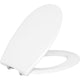 Abattant WC Grohe Bau fermeture douce blanc charnière inoxe
