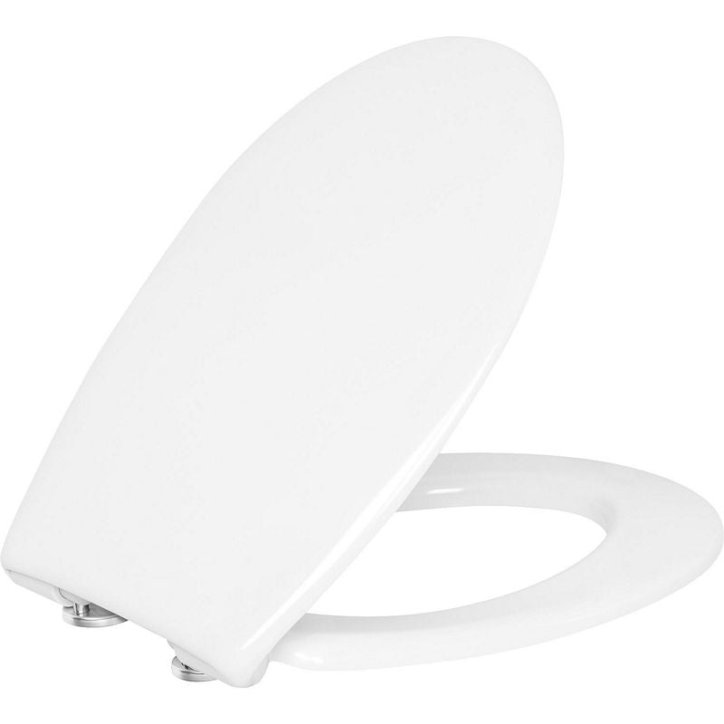 Abattant WC Grohe Bau standard blanc charnière inoxe
