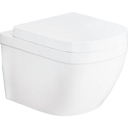 WC suspendu à fond creux Grohe Euro L x H x P : 374x631x540 mm sans bride de rinçage céramique blanc
