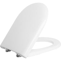 Abattant WC Laco, blanc, fermeture douce, en duroplaste,charnière inox