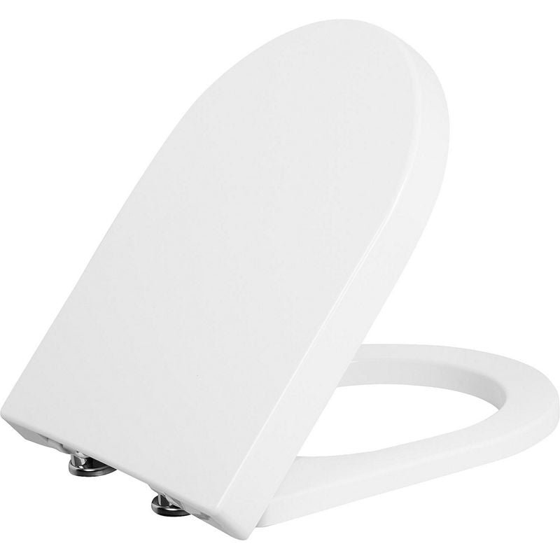 Abattant WC Paru, blanc, fermeture douce, en duroplaste,charnière inox