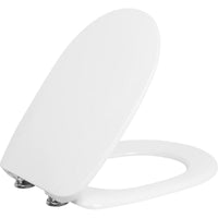 Abattant WC Piorini blanc,fermeture douce, en duroplaste,charnière inox