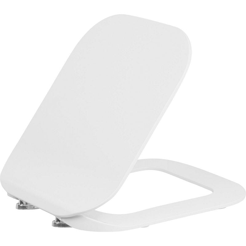 Abattant WC Ribeira,blanc,fermeture douce, en duroplaste,charnière inox