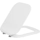 Abattant WC Ribeira,blanc,fermeture douce, en duroplaste,charnière inox
