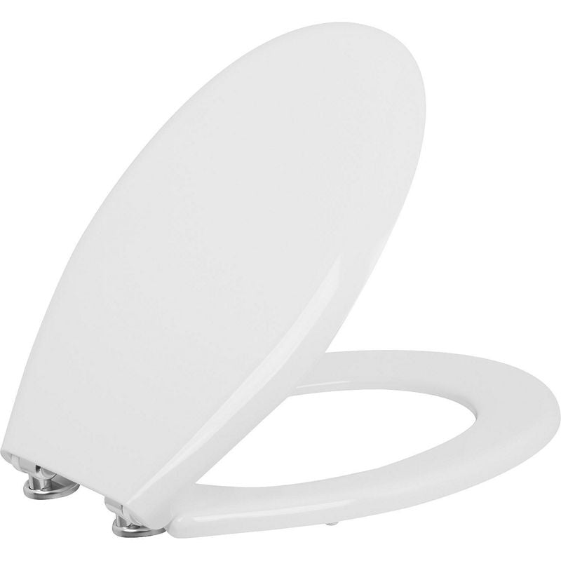 Abattant WC Tibali,blanc, fermeture douce, en duroplaste,charnière inox