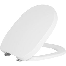 Abattant WC Vacacai,blanc fermeture douce, en duroplaste,charnière inox