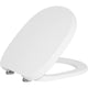 Abattant WC Vacacai,blanc fermeture douce, en duroplaste,charnière inox