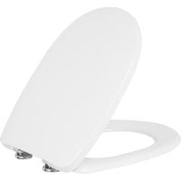 Abattant WC Vermelho, blanc, fermeture douce en duroplaste, charnière inox