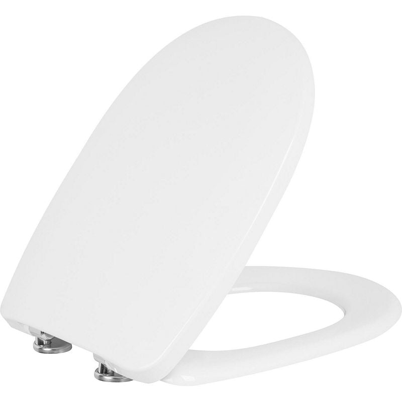Abattant WC Vermelho, blanc, fermeture douce en duroplaste, charnière inox