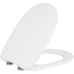 Abattant WC Vermelho, blanc, fermeture douce en duroplaste, charnière inox