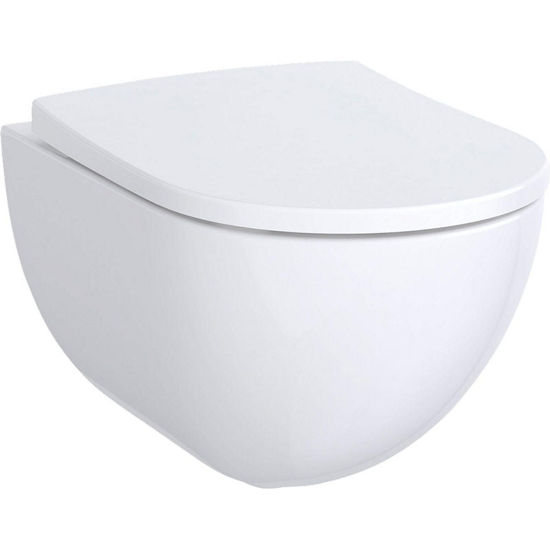 WC suspendu à fond creux Geberit Acanto blanc, sans bride de rinçage L x P x H:350x510x335mm